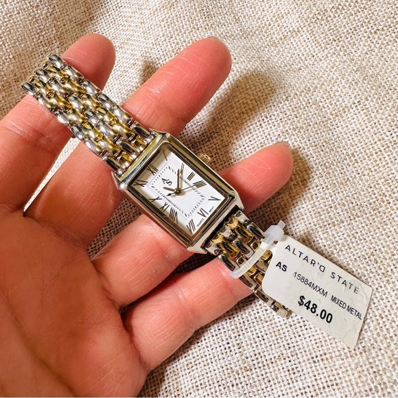 Altar'd State Two-Tone Rectangular Watch - Picture 3 of 5